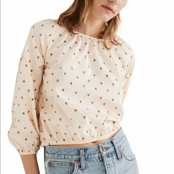 Madewell Tops - NWT Madewell Amber Elastic 3/4” Sleeve
